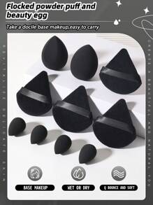 4pcs Makeup Puff & 6ps Makeup Sponge - Multicolor - View 4