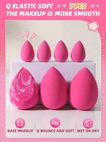 Bộ 7 miếng mút trang điểm hỗn hợp, Trang điểm, Giá rẻ, Trang trí phòng, Bàn trang điểm, Du lịch, Phòng ngủ, Phụ kiện trang điểm, Bông phấn, Cọ trang điểm, Bông phấn, Bông mút trang điểm - Nhiều màu - Xem 3