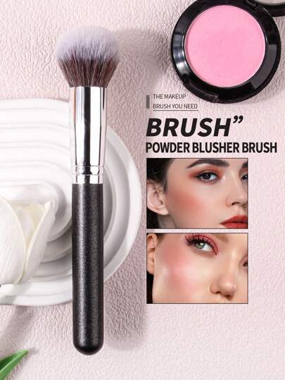 1pc Colorful Soft Blush Brush With Pearl Handle, Multifunctional Professional Makeup Tool For Powder Setting,Foundation Brush,Concealer Brush,Blush Brush,Contour Brush,Blush Brush,Bronzer Brush,Powder Brush,Foundation Brush,Blush Brush