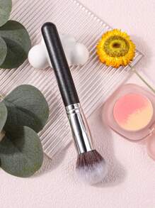 1pc Colorful Soft Blush Brush With Pearl Handle, Multifunctional Professional Makeup Tool For Powder Setting,Foundation Brush,Concealer Brush,Blush Brush,Contour Brush,Blush Brush,Bronzer Brush,Powder Brush,Foundation Brush,Blush Brush,Giveaways - Black - View 3