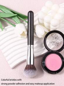 1pc Colorful Soft Blush Brush With Pearl Handle, Multifunctional Professional Makeup Tool For Powder Setting,Foundation Brush,Concealer Brush,Blush Brush,Contour Brush,Blush Brush,Bronzer Brush,Powder Brush,Foundation Brush,Blush Brush,Giveaways - Black - View 4