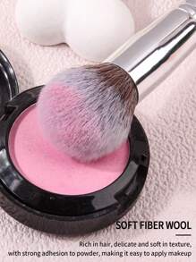 1pc Colorful Soft Blush Brush With Pearl Handle, Multifunctional Professional Makeup Tool For Powder Setting,Foundation Brush,Concealer Brush,Blush Brush,Contour Brush,Blush Brush,Bronzer Brush,Powder Brush,Foundation Brush,Blush Brush,Giveaways - Black - View 6