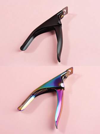 1pc Stainless Steel One-Piece Nail Clipper U-Shape Flat Parallel Nail Cutter, Crystal Nail Extension Gel Manicure Nail Care Tool Set