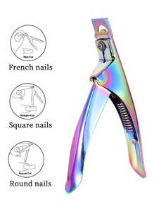 1 pieza Cortador de puntas de uñas - Multicolor - Ver 7