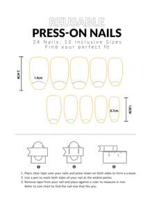 24 chiếc móng tay giả dài và 1 tấm băng dính - trắng - Xem 2