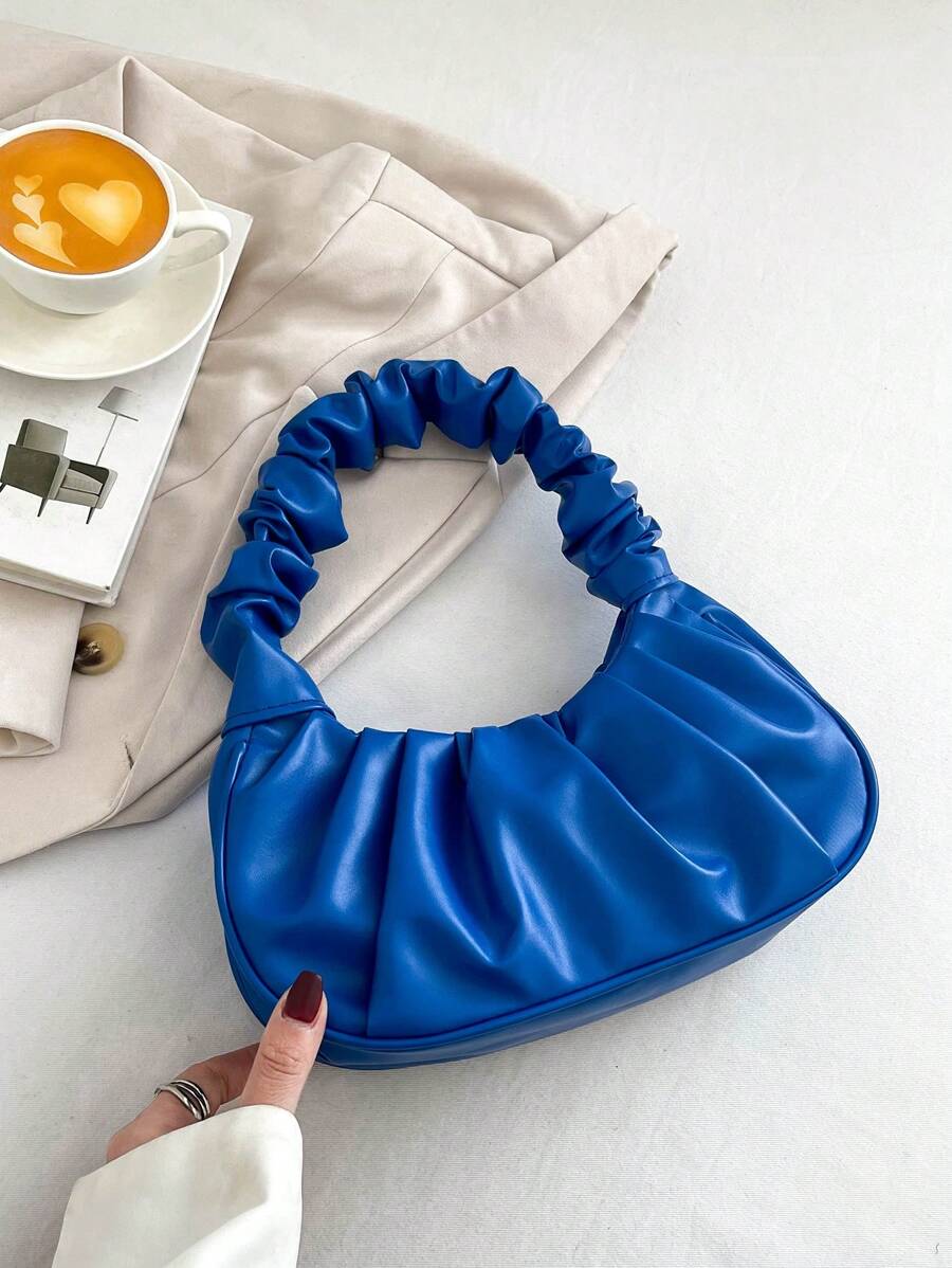 Medium Ruched Bag Minimalist Blue - Blue - View 1