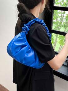 Medium Ruched Bag Minimalist Blue - Blue - View 6