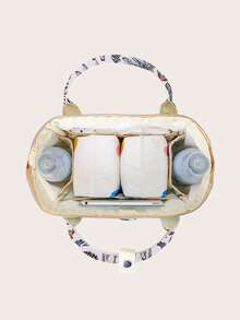 Bebé Bolsa de pañales con patrón de elefante de mano - Multicolor - Ver 3