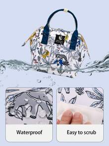 Bebé Bolsa de pañales con patrón de elefante de mano - Multicolor - Ver 6