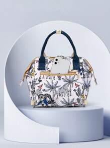 Bebé Bolsa de pañales con patrón de elefante de mano - Multicolor - Ver 7