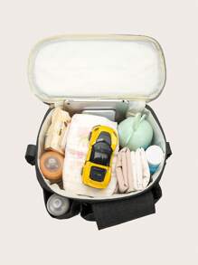 Baby Stroller Hanging Diaper Bag - Black - View 3