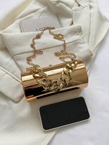 Túi Bucket Mini Chuỗi trang trí kim loại Funky, ví cô dâu hoàn hảo cho các sự kiện đám cưới, vũ hội & tiệc tùng - Vàng - Xem 8