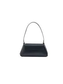 Minimalist Flap Bag Solid Black - Black - View 1
