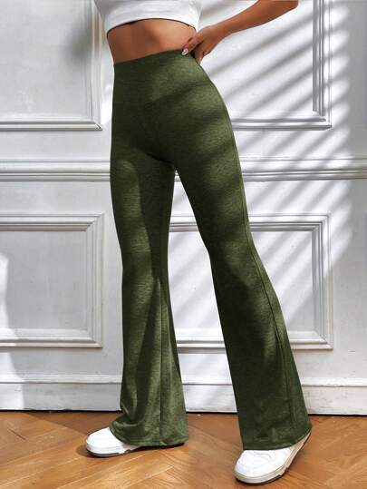 SHEIN EZwear 高腰喇叭衛褲