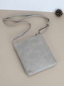 nuevo casual Bolso bandolera unicolor PU con solapa Bolso de hombro diseñador de mujeres Bolso de mano & Monedero