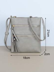 nuevo casual Bolso bandolera unicolor PU con solapa Bolso de hombro diseñador de mujeres Bolso de mano & Monedero