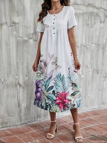 EMERY ROSE Đầm Nút Túi Hoa Dễ thương - Nhiều màu - Xem 6