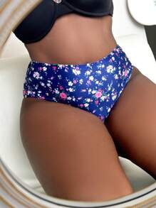 Plus Floral Print High Waist Panty - Multicolor - View 5
