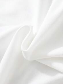 SHEIN Chicas Camiseta con mariposa & con estampado de gato - Blanco - Ver 3