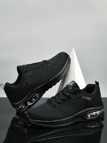 Hombres Zapatos de atletismo con cordón delantero - Negro - Ver 3