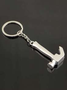 1pc Mini Car Multifunctional Hammer - Silver - View 1