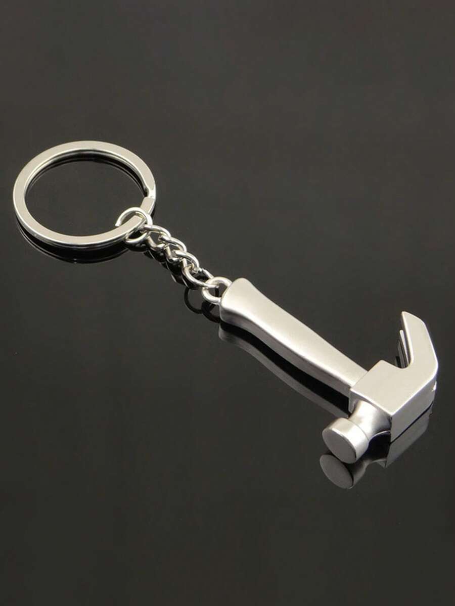 1pc Mini Car Multifunctional Hammer - Silver - View 1