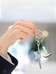 1pc Mini Car Multifunctional Hammer - Silver - View 2