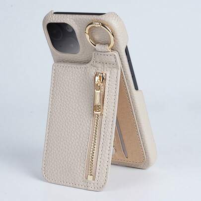 eaacaa 1 ốp lưng điện thoại dạng ví gập từ tính có khe đựng thẻ và túi khóa kéo, phù hợp với 17 Pro Max/17 Pro/17/17e/Air/16 Pro Max/16/15/14/13/12/11, dòng A16