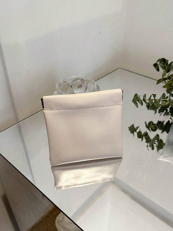 Automatic Closing Drawstring Pouch For Earphones Data Cables Chargers Power Banks And Keys Gifts For Teachers Business Casual For Women Wallet Mini Wallet Purse Wallet Coin Wallet