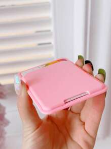 Solid Color Adhesive Card Holder Bag - Pink - View 4