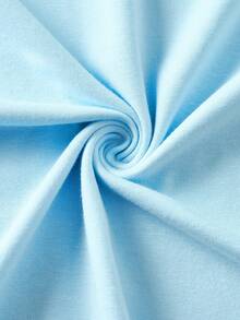 Manfinity Homme 男士棉素色缺口領T恤 - 淺藍色 - 查看 5