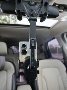 1入組汽車後視鏡鏡子手機支架 - 黑色 - 查看 3