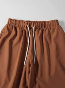 Manfinity Homme Men Striped Print Shirt & Drawstring Waist Shorts - Multicolor - View 5