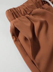 Manfinity Homme Men Striped Print Shirt & Drawstring Waist Shorts - Multicolor - View 8