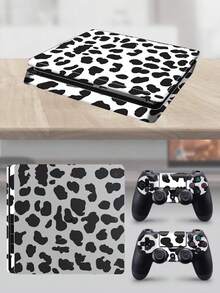 1 bộ Nhãn dán hoa văn bò tương thích với Sony PS4 Slim - Nhiều màu - Xem 2