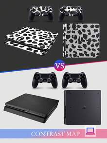 1 bộ Nhãn dán hoa văn bò tương thích với Sony PS4 Slim - Nhiều màu - Xem 6