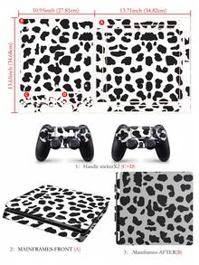 1 bộ Nhãn dán hoa văn bò tương thích với Sony PS4 Slim - Nhiều màu - Xem 8