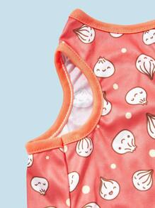 ColorTickle 1入組卡通圖案寵物背心適用於狗狗和貓適合夏天 - 彩色 - 查看 5