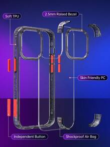 Habyby 硬質PC背板時尚防震防摔手機殼，適用於男女孩，相容IPhone 11/IPhone 13/IPhone 14/IPhone 15/IPhone 12 - 灰色 - 查看 10