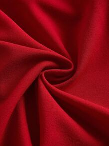 Firerie Solid Ruched Halter Neck Backless Bodycon Dress - Red - View 4