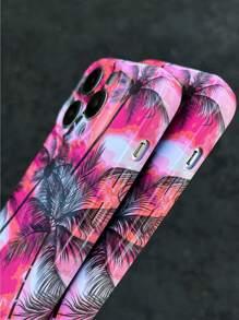 Vỏ điện thoại in hình cây dừa - Màu Hồng Tươi - Xem 4