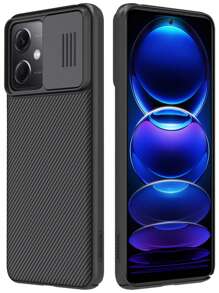 NILLKIN 1 Ốp Lưng Tương Thích Với Poco X5 5G / X4 Pro / X4 GT / X3 Pro / X3 NFC, Ốp Điện Thoại Chống Sốc Có Nắp Trượt Camera - màu đen - Xem 1