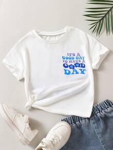 Toddler Girls Cartoon & Slogan Graphic Tee - White - View 2
