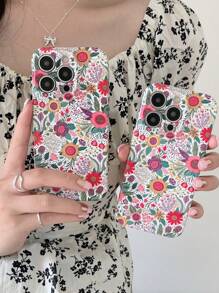 Summer Floral Print Phone Case Compatible With IPhone15/15Plus/15Pro/15Promax