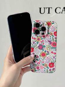 Summer Floral Print Phone Case Compatible With IPhone15/15Plus/15Pro/15Promax