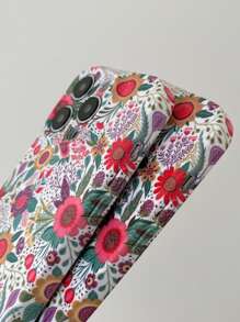 Summer Floral Print Phone Case Compatible With IPhone15/15Plus/15Pro/15Promax