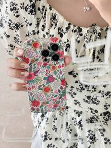 Summer Floral Print Phone Case Compatible With IPhone15/15Plus/15Pro/15Promax