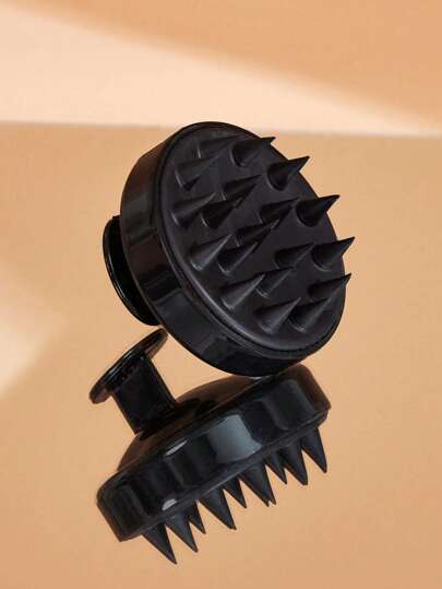 1 st Scalp Massager Shampoo Scrubber med mjuk silikonborst för hår, våt och torr användning, väska, organisering, förvaring, hårspännen