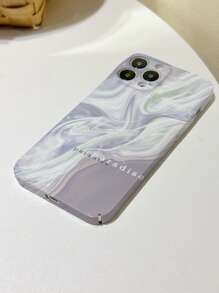 Letter Graphic PC Waterproof Phone Case - Multicolor - View 1