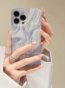 Letter Graphic PC Waterproof Phone Case - Multicolor - View 2